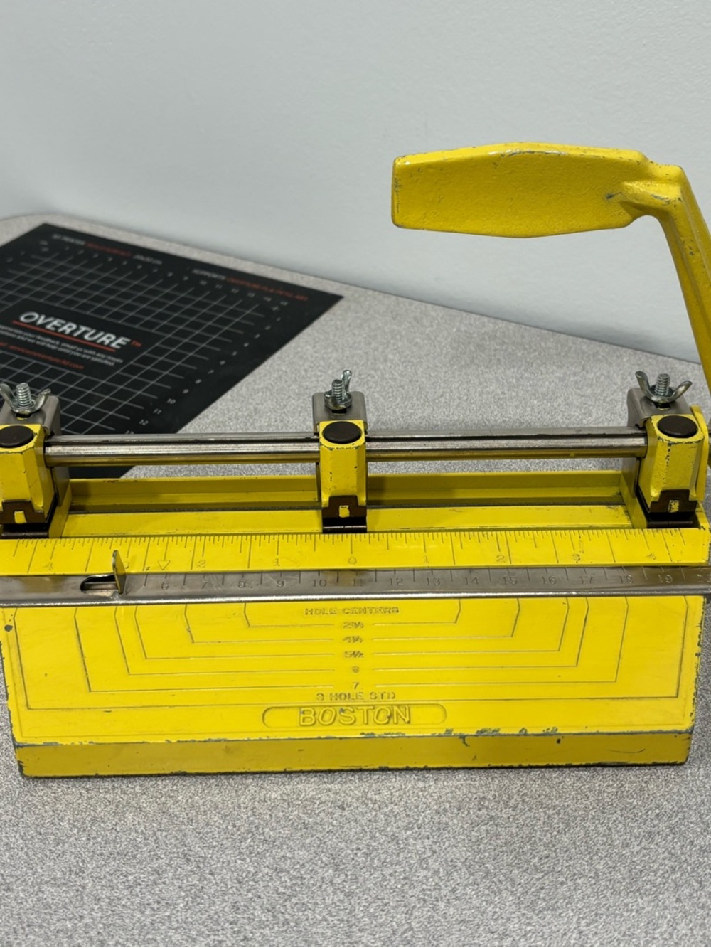 Vintage Yellow 3-Hole Punch for Office and Crafts